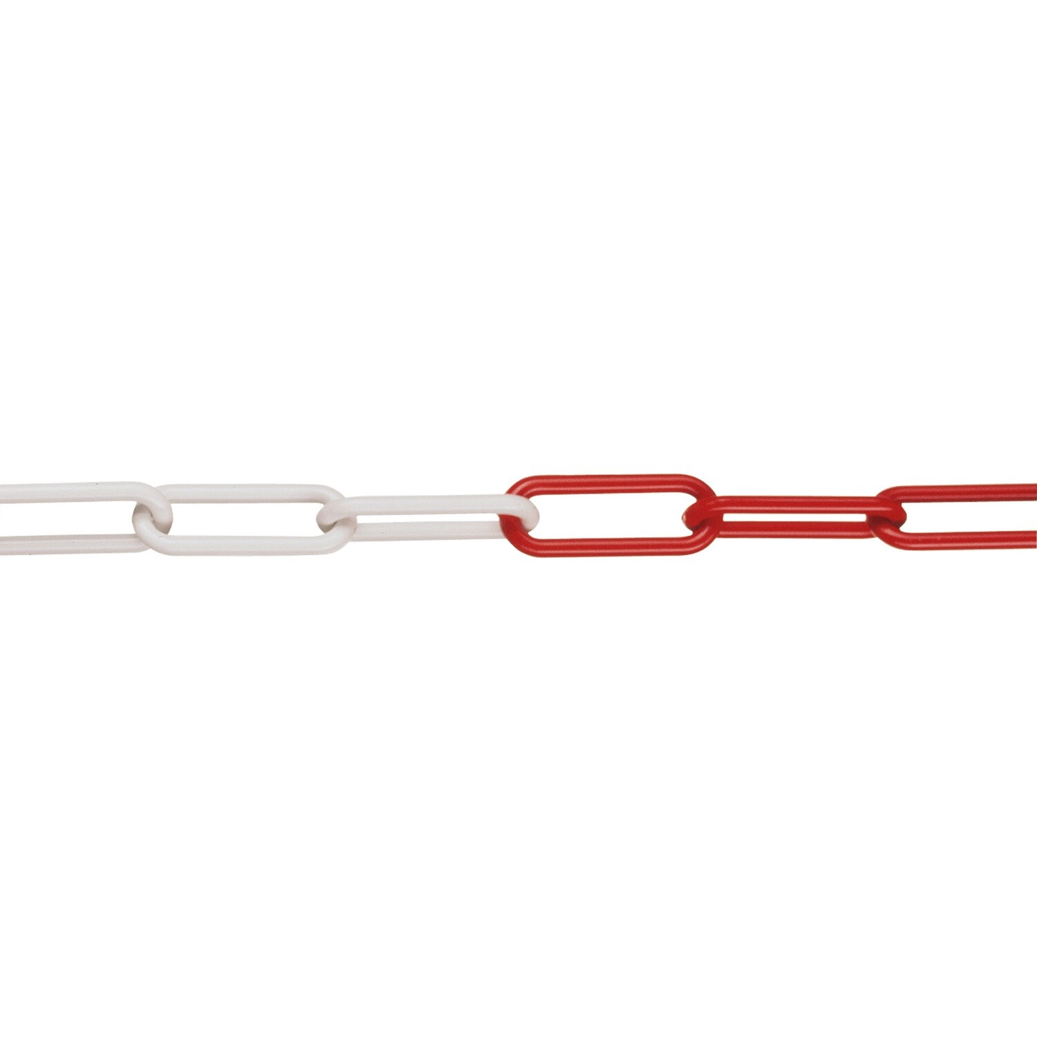 M-DEKO zicht 6 afzetkettingen nylon 1 bundel 50m, rood/wit
